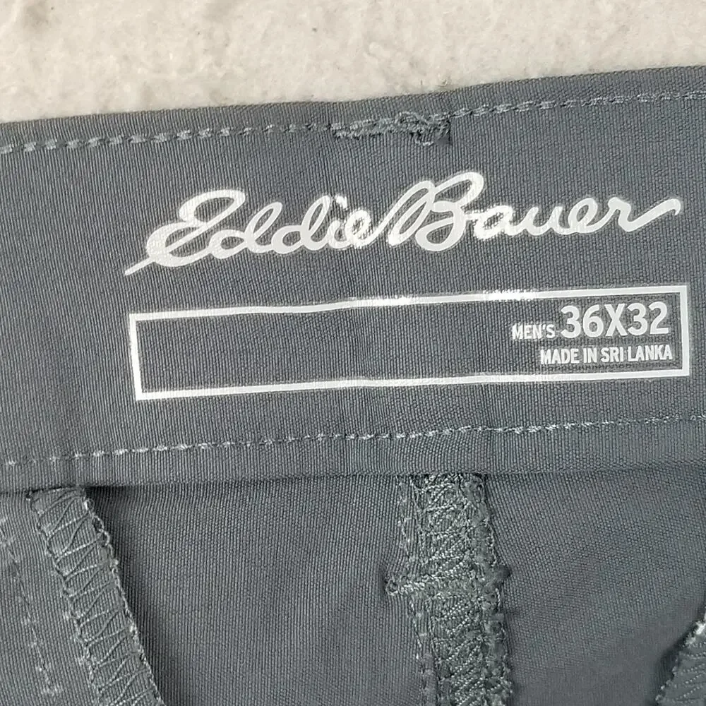 Eddie‎ Bauer Horizon Guide Chino Pants Mens 36x32 Storm Gray Straight Leg